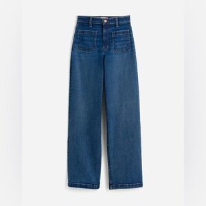 Madewell Curvy Emmett Wide Leg Jean Patch Pocket Edition